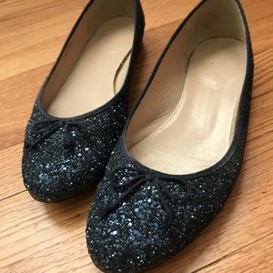 EUC navy glitter Kiki J.Crew ballet flats